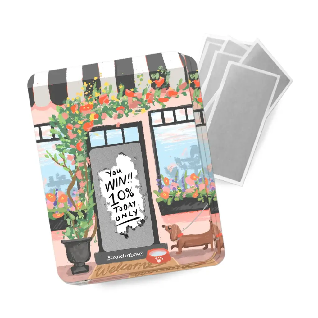 100 Customer Scratch-Off Cards - Spring Shop