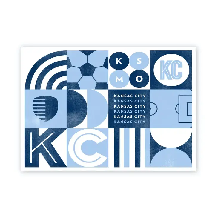 Sporting KC KC Grid Postcard