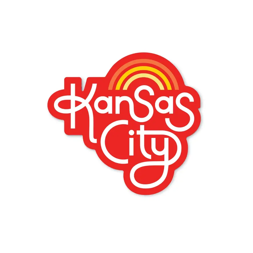 Red Retro Kansas City Sticker