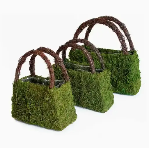[BFP-55504] Beaumont Wicker Purse, Wicker Handles