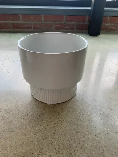 [BFV-CZ80051AM-S] Modern Off White Ceramic Planter Pot - Small