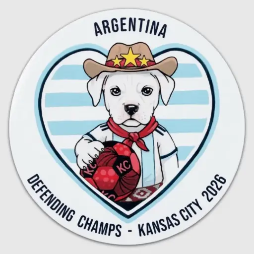 [BGO-SQ2577354] "Gaucho Dogo Argentino" Sticker