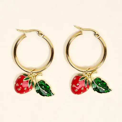 [BGJ-SS-EAR-SGH-BERRY] "Berrylicious" Signature Hoop Earrings