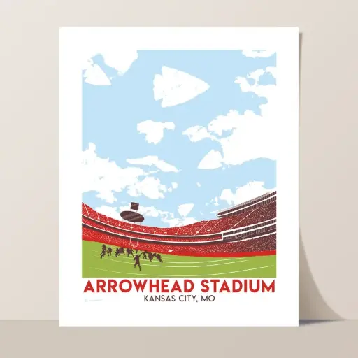 Arrowhead Stadium Kansas City 5" x 7" Print