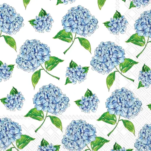 [BGD-C983400] Hydrangea Scatter Paper Cocktail Napkins 20ct 