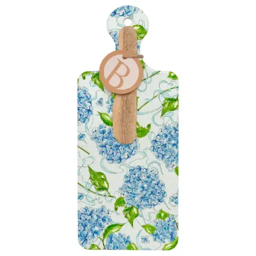 [BGD-HTC1110000] Hydrangea Allover Cuterie Cheese Board & Wood Spreader Set