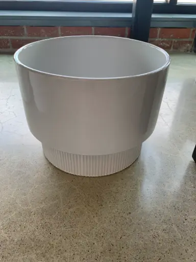 [BFV-CZ80051AM-L] Modern Off White Ceramic Planter Pot - Large